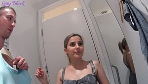 Fitting Room Fuck-a-thon With Attire Store Consultant Completes Jizz Swallow