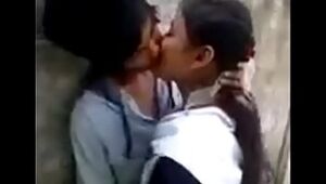 Red-hot kissing scene in college